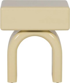 Jasnożółta szafka nocna z połyskiem Zorel – WOOOD