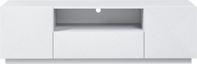 Szafka RTV Asha 167 cm z szufladami - biały mat