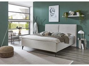 Beżowe tapicerowane łóżko dwuosobowe bez stelaża 180x200 cm Lando – Meise Möbel