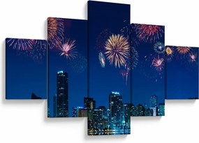 Obraz - Fajerwerki w Miami (125x70 cm)