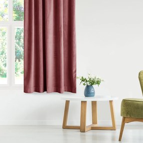 Różowa aksamitna zasłona częściowo zaciemniająca (dimout) 140x270 cm Eyelets – Restilo