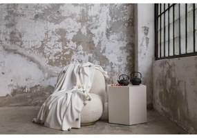Kremowa polarowa narzuta 200x220 cm Pom Pom – Mijolnir