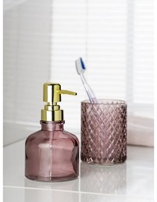Ciemnoróżowy szklany dozownik do mydła 200 ml Atessa – Wenko