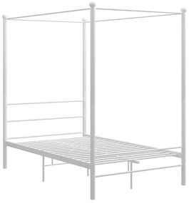 Białe metalowe łóżko z baldachimem 120x200 cm C1-K14