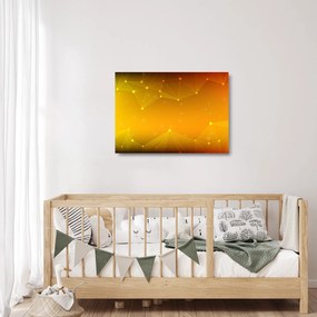 Obraz na szkle - abstrakcyjny żółty obraz (70x50 cm)