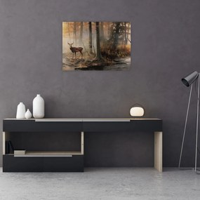 Obraz na szkle - Obraz dzikiej przyrody w stylu vintage (70x50 cm)