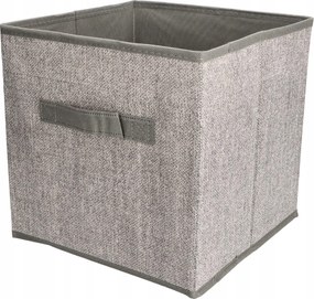 Organizer Tekstylny Kolor Szary Pudełko kosz 31x31x31 cm do Szafy Garderoby
