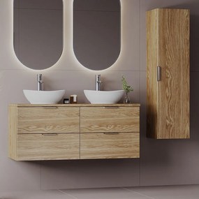 Zestaw do Łazienki 120cm Szafka z Blatem Dąb Olejowany Pile