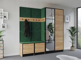 Garderoba EDEN 21 Dąb Craft Złoty + Zielony