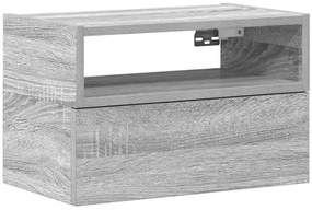 Wisząca minimalistyczna szafka nocna szary dąb sonoma E5-M75