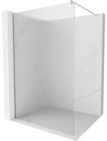 Mexen Kioto ścianka prysznicowa Walk-in 140 x 200 cm, prążki 8 mm, nikiel szczotkowany - 800-140-101-97-09