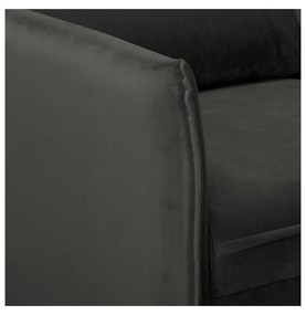 Ciemnoszara aksamitna sofa 138 cm Juli – Ropez