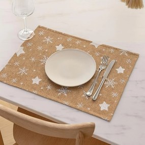 Jutowa podkładka w gwiazdki, 45 x 30 cm