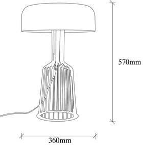 Czarna lampa stołowa z metalowym kloszem (wysokość 57 cm) Fellini – Opviq lights