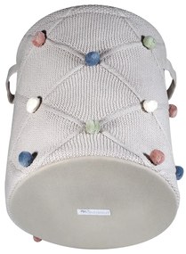 Jasnobrązowy tekstylny dziecięcy kosz na zabawki ø 30x35 cm Taupe – Kindsgut