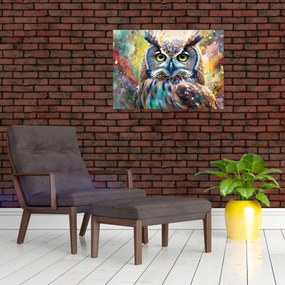 Obraz - Malowanie sowy (70x50 cm)