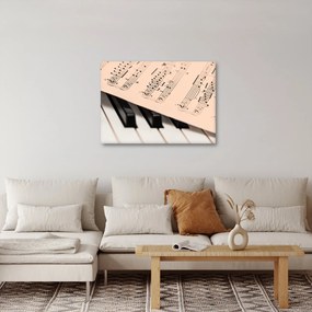 Obraz fortepianu z nutami (70x50 cm)