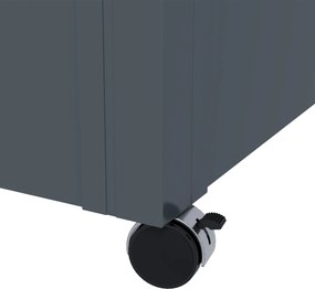 Outsunny Skrzynia do przechowywania na zewnątrz, skrzynia ogrodowa, skrzynia na poduszki, odporna na warunki atmosferyczne, 4 kółka, 100 x 62 x 65 cm, Ciemnoszary