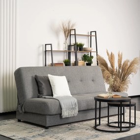 Sofa z Funkcją Spania ARUBA Wersalka Rozkładana Dwuosobowa Szara Nowoczesna do Salonu