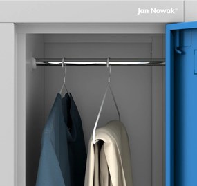 Szafa szkolna 6-skrytkowa Igor 90x45x185 cm szary/niebieski