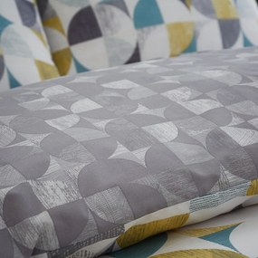 Szara pościel dwuosobowa 230x220 cm Retro Circles – Catherine Lansfield