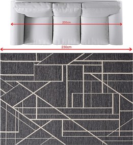 Dywan Velvet beige/petrol blue 160x230cm