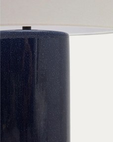 Niebieska lampa stołowa z tekstylnym kloszem (wysokość 53,5 cm) Toneric – Kave Home