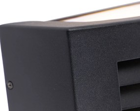 Zewnetrzna Inteligentna lampa ścienna zewnętrzna czarna IP44 w tym Wi-Fi A60 - Hurricane Nowoczesny Oswietlenie zewnetrzne