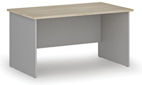 Biurko PRIMO GRAY, 140x80 cm, szary/dąb naturalny