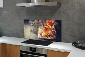 Szklany Panel Herbata z Goździkami i Owocami