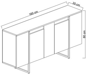 Szafka Luxe White and Silver