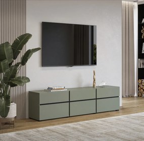 Szafka RTV CROSS 3K3S 180cm zielona/czarna HELVETIA