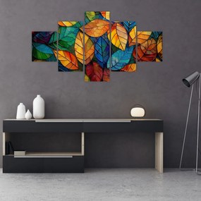 Obraz - Mozaika z liści (125x70 cm)