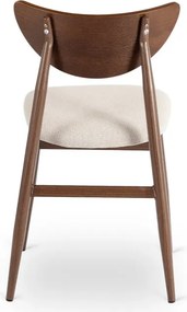 Zestaw Stół Okrągły Rozkładany HARRY 102-142 cm Orzech/Czarny i 4 Krzesła BRAGA Orzech/Krem