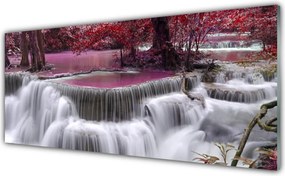 Szkło Ozdobne do Kuchni Wodospad W Ukrytym Lesie