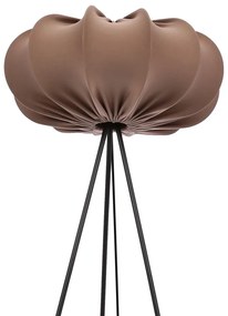 Brązowa lampa stojąca z tekstylnym kloszem (wysokość 147 cm) Cafee – Candellux Lighting
