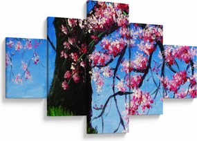 Obraz malowanego kwiatu wiśni (125x70 cm)