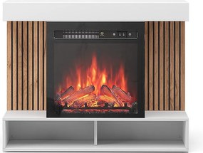 Kominek elektryczny biały 100x25x80 lynea