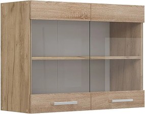 Szklana szafka kuchenna sonoma 80x31x60 r-line