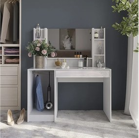 Stolik do przebierania biały/biały wysoki połysk 119.8x50.1x76 sherry