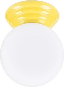 Żółty ścienny plafon z okragłym kloszem M165-Weskom