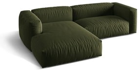 Zielony narożnik modułowy (lewostronny) Martina – Micadoni Home