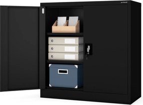 Szafka biurowa na dokumenty Beata 90x40x93 cm czarna