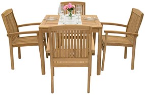 Zestaw ogrodowy teak HARMONY QUATRO 1 + 4