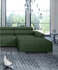 Narożnik CAMPO XL z elektryczną regulacją siedziska Lewostronny w tkaninie MEMPHIS 12 WERSAL