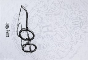 PrzytulneMieszkanie.pl PrzytulneMieszkanie.pl Pościel świecąca HARRY POTTER VISION biała Rozmiar pościeli: 70 x 90 cm | 140 x 200 cm