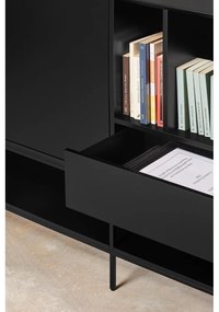 Czarna komoda 220x98x45 cm Platt – Teulat