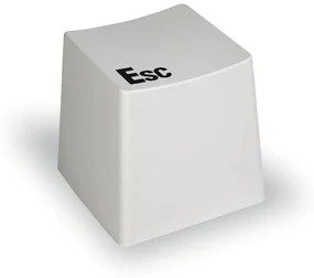 Taboret plastikowy BUTTON, biały