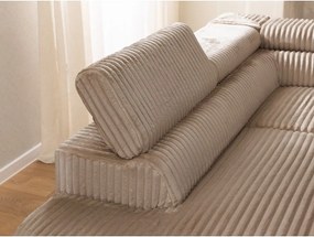 Brązowy sztruksowy narożnik (lewostronny/w kształcie litery L) Marbeya – Ropez