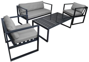 Zestaw mebli ogrodowych sofa + 2 fotele + stolik Oxford szary